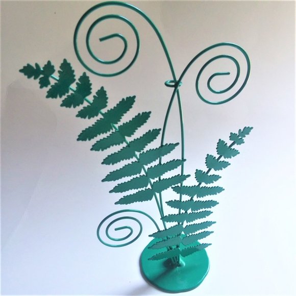 PartyLite SmartScents Green Metal Fern Holder Retired & 10 Scent Sticks Insense - Picture 2 of 8